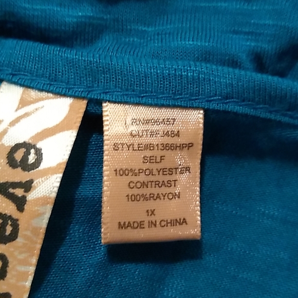 Eyeshadow turquoise sequined front top - Picture 5 of 5